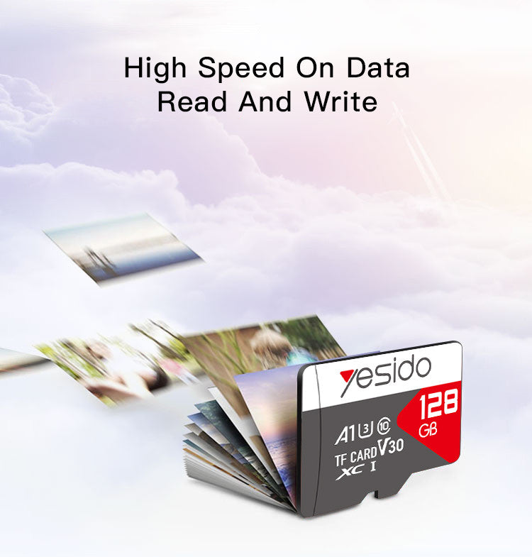 Yesido Micro SD Card 64GB Ultra Fast TF Card V30 XC I FL18
