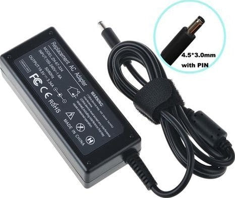 Replacement Laptop Charger for Dell Inspiron, Latitude, Vostro with 1.8m AC Power Adapter (Pin 4.5mm by 3mm)
