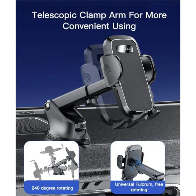Yesido C139 Automatic Free Stretch Suction Cell Phone Mount, Mobile Holder