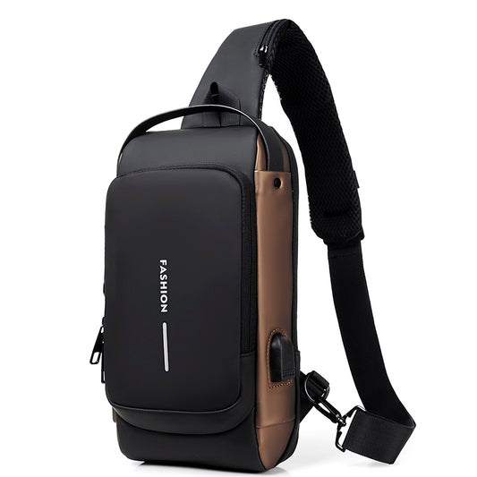Anti theft Password Lock Multifunctional Saddlebag With USB Charger Sports Waist Bag
