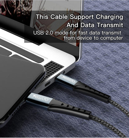 Yesido Dual USB- C to USB- C 60W Cable (Max) CA66