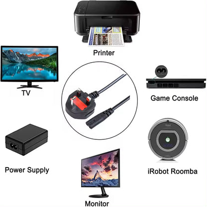 Power Adapter Cord/Cable (2 Pin) with UK Socket