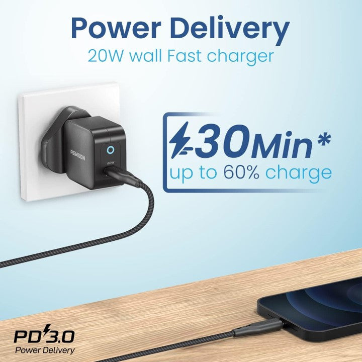 Remson Power Delivery Primo Plug 20W Wall PD Charger