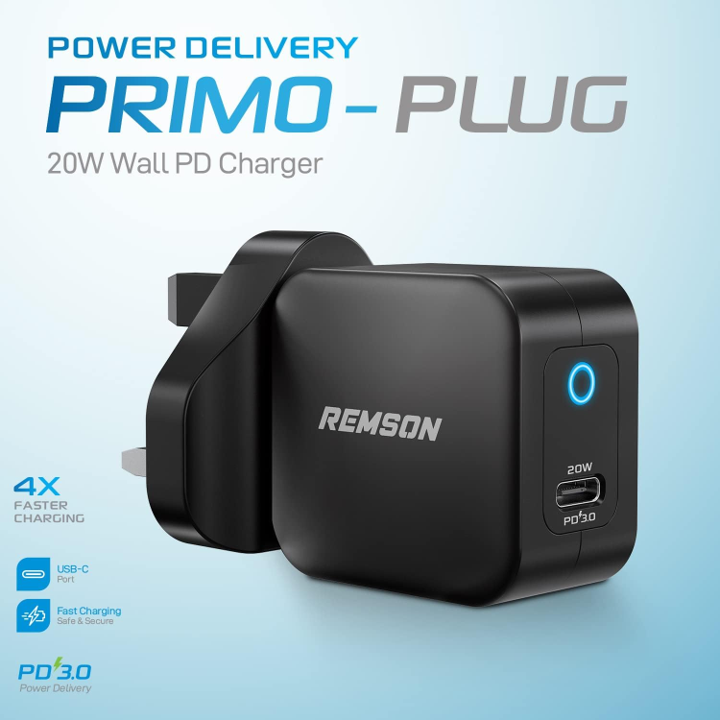 Remson Power Delivery Primo Plug 20W Wall PD Charger