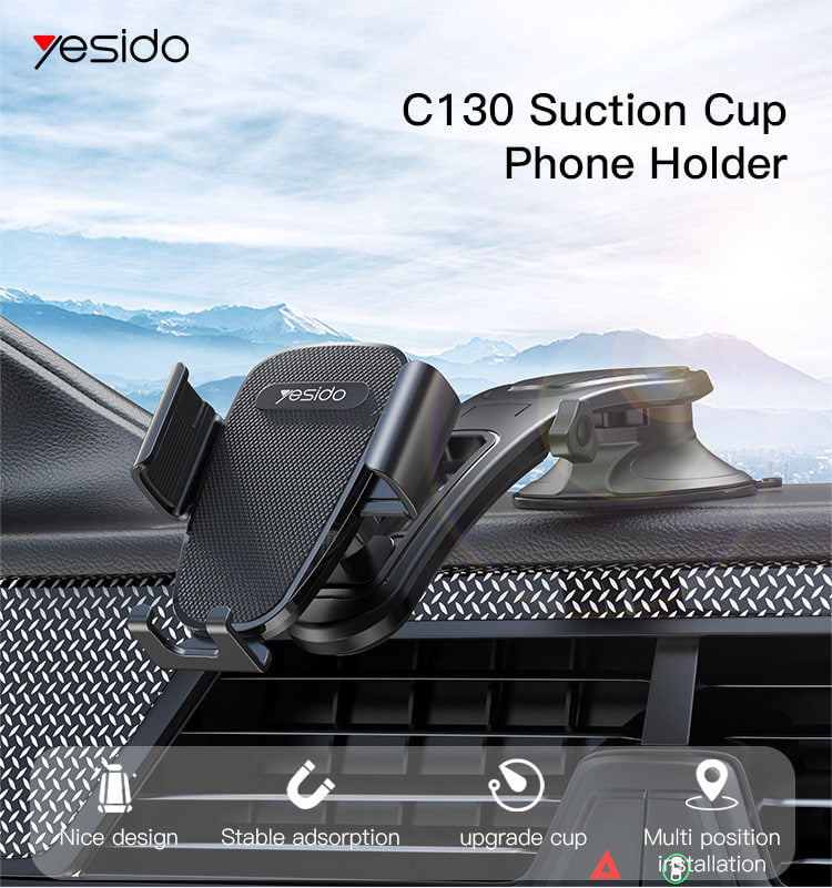 YESIDO C130 One-Touch Button Mobile Phone Holder