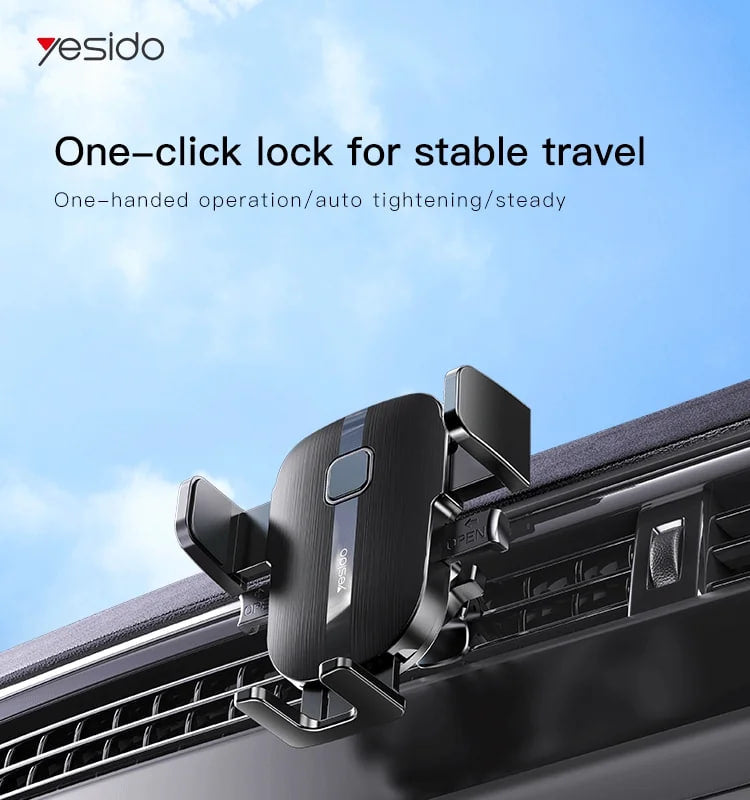 YESIDO C162 Air Outlet Car Mobile Phone Holder Bracket 360 Degree Rotatable Mobile Phone Stand