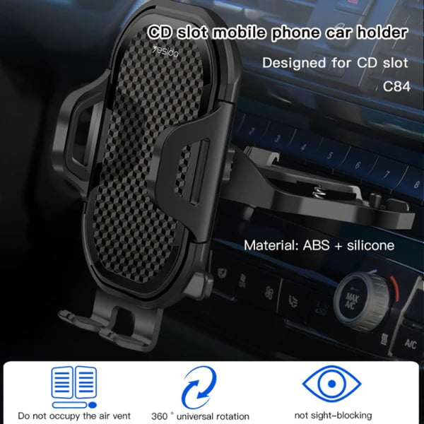 Yesido C84 360 Degree Rotating CD Port Car Phone Holder