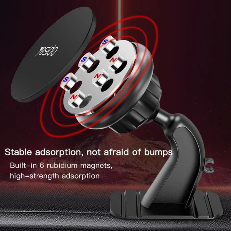 Yesido C91 Car Magnetic Mobile Phone and Tablet Holder (Black)