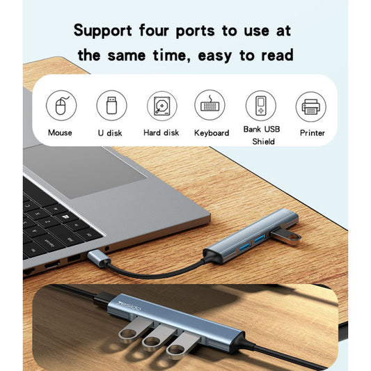 Yesido HB17 4 in 1 USB-C / Type-C Multifunctional Docking Station HUB Adapter