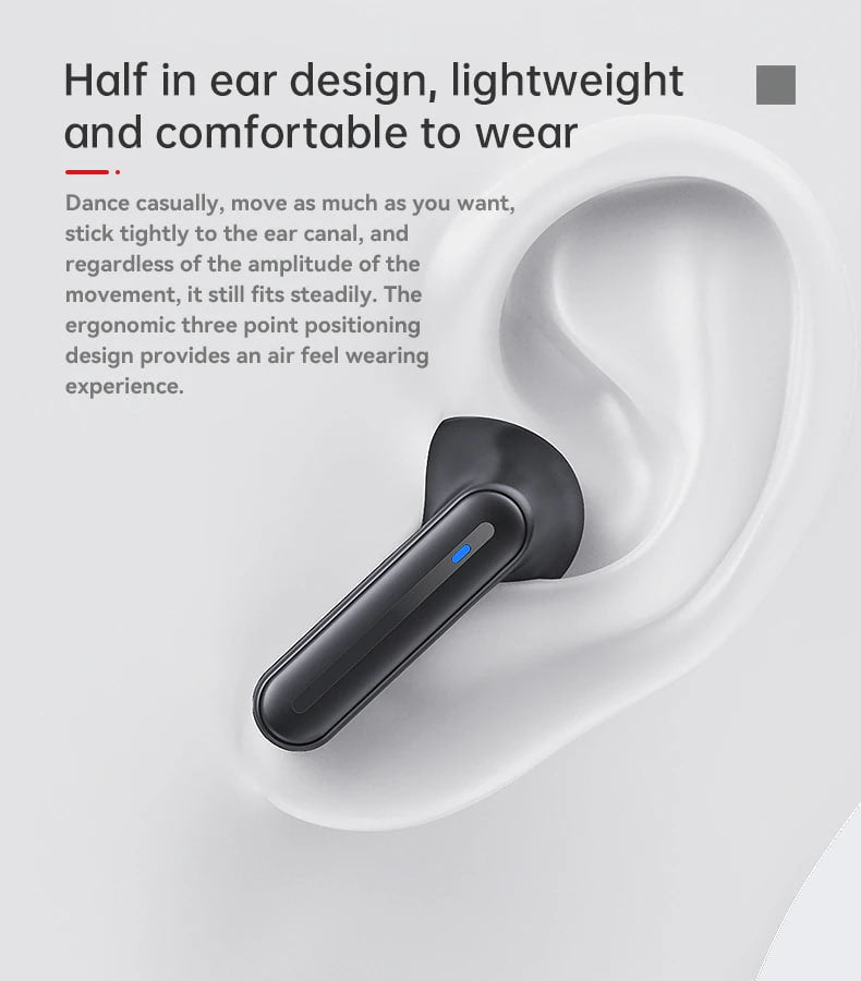 Yesido TWS19 Bluetooth 5.3 LED Digital Display ENC Noise Reduction Bluetooth Earphone (Black)