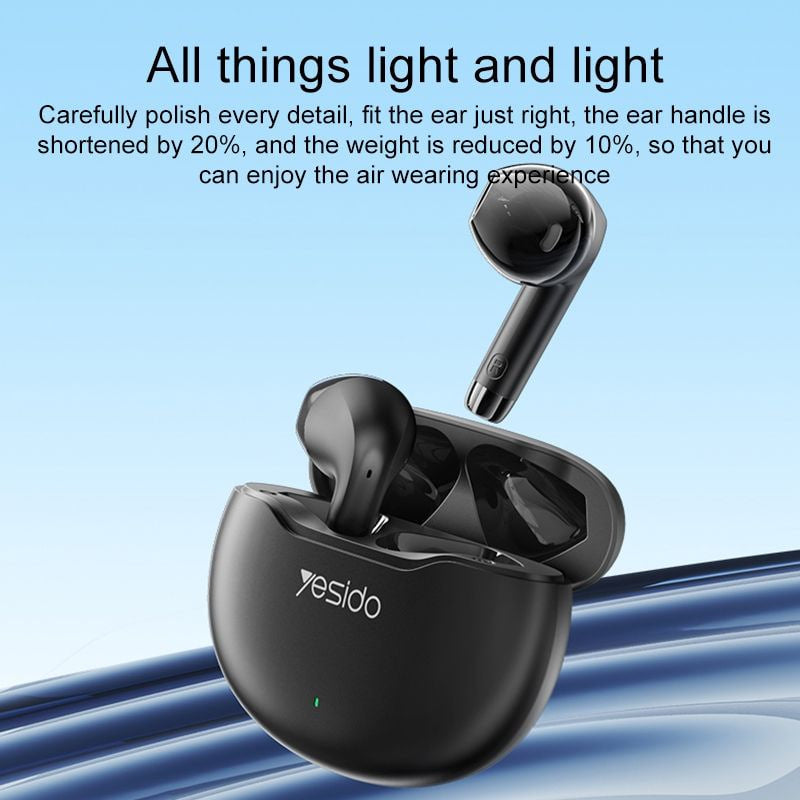 Yesido TWS21 Bluetooth 5.3 TWS Wireless Bluetooth Earphone (Black)