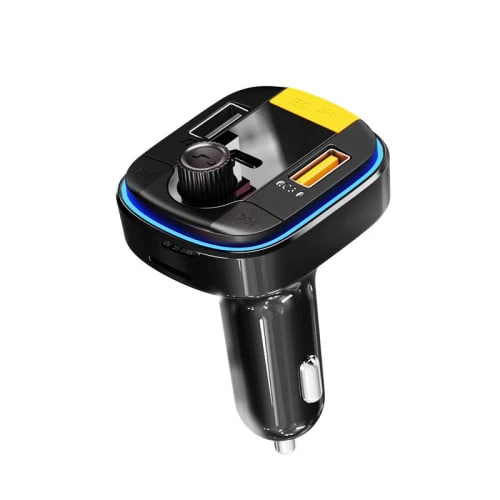 Y45 Bluetooth 5.0 Wireless FM Transmitter PD+QC 3.0 Dual USB Car Charger With Colorful Light