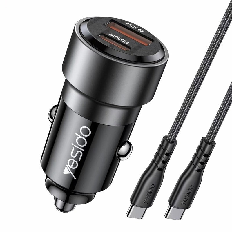 Yesido Y55 With Double Type-C/USB-C Port Line Car Charger